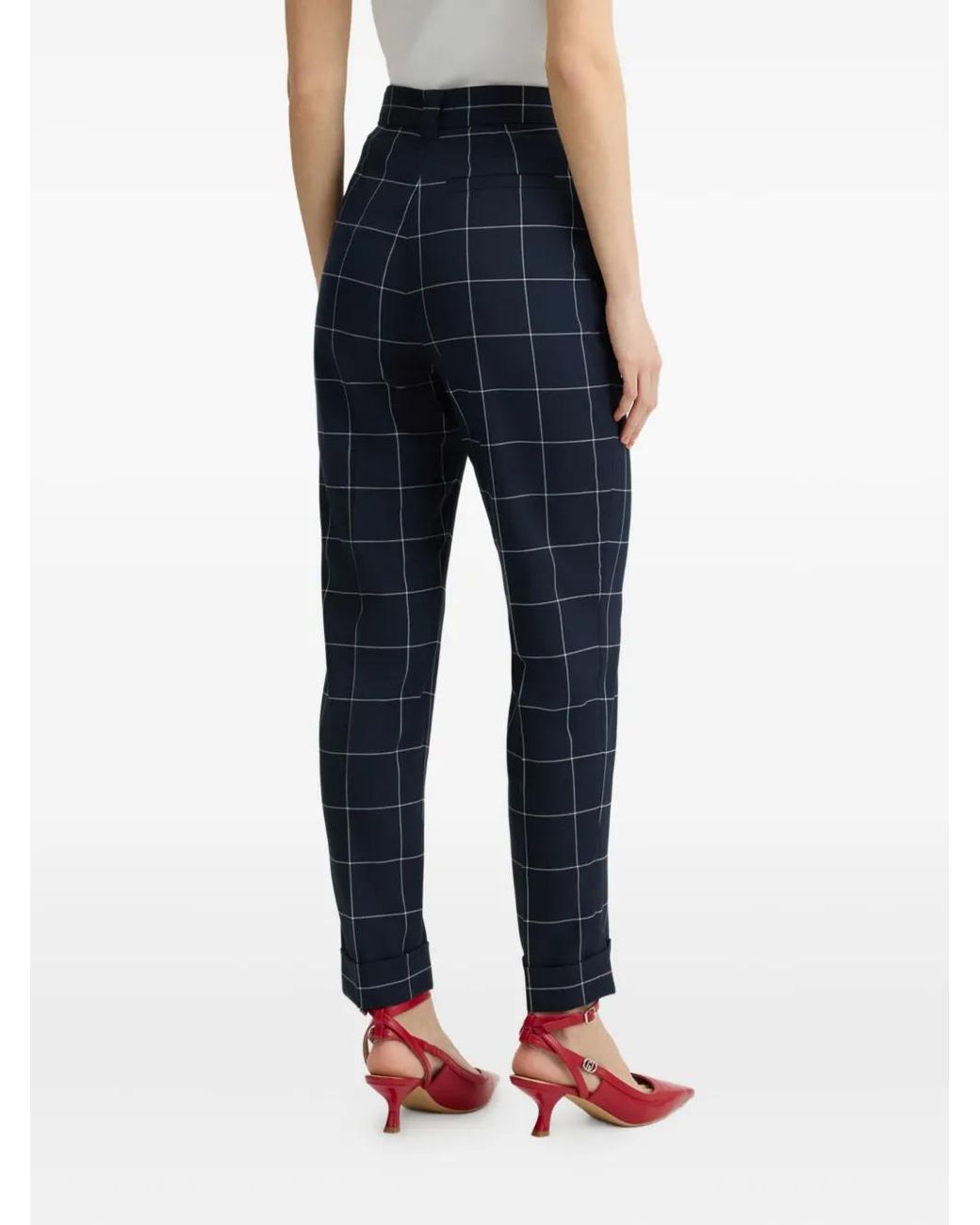 Liu Jo Blue Check Trousers