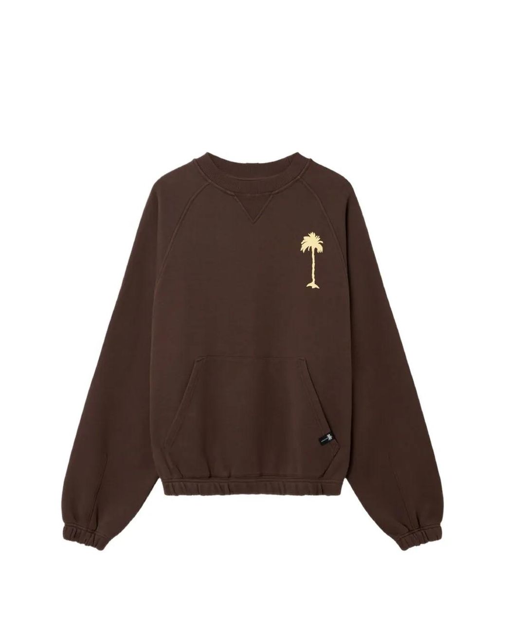 Palm Angels Brown Feel High Regular Crewneck Sweatshirt for men