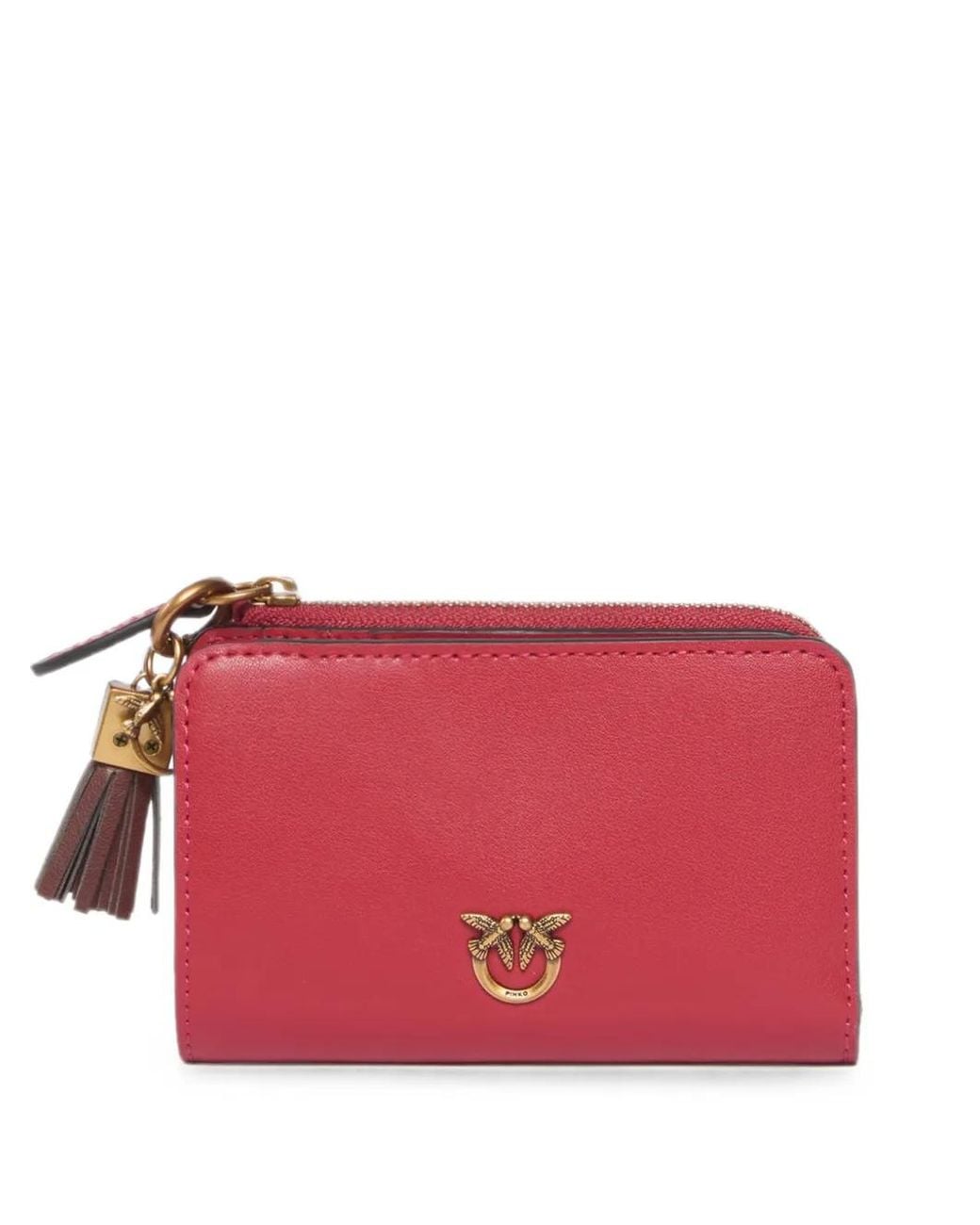 Pinko Red Love Birds Tassel Wallet