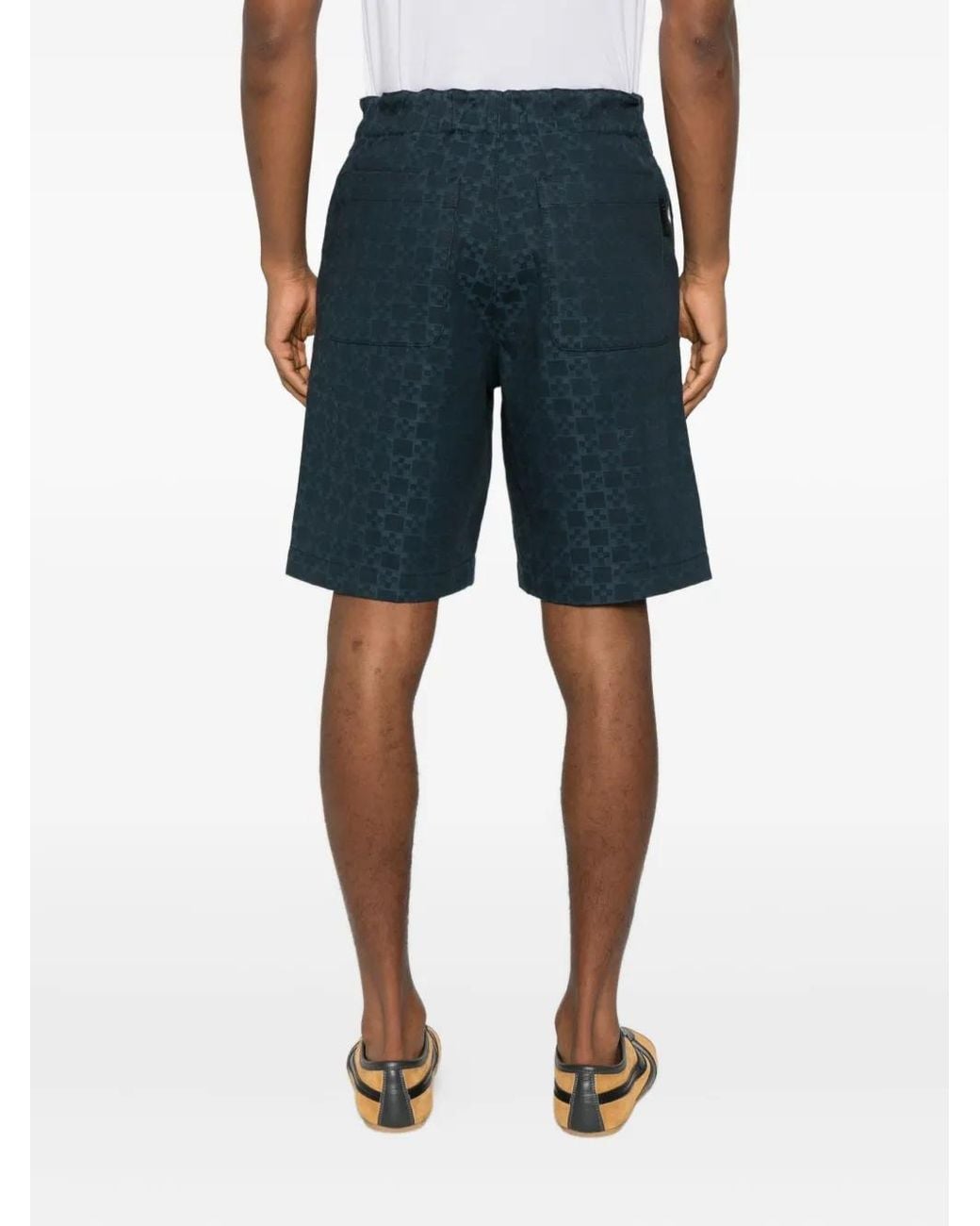 Sandro Blue Square-Pattern Short for men