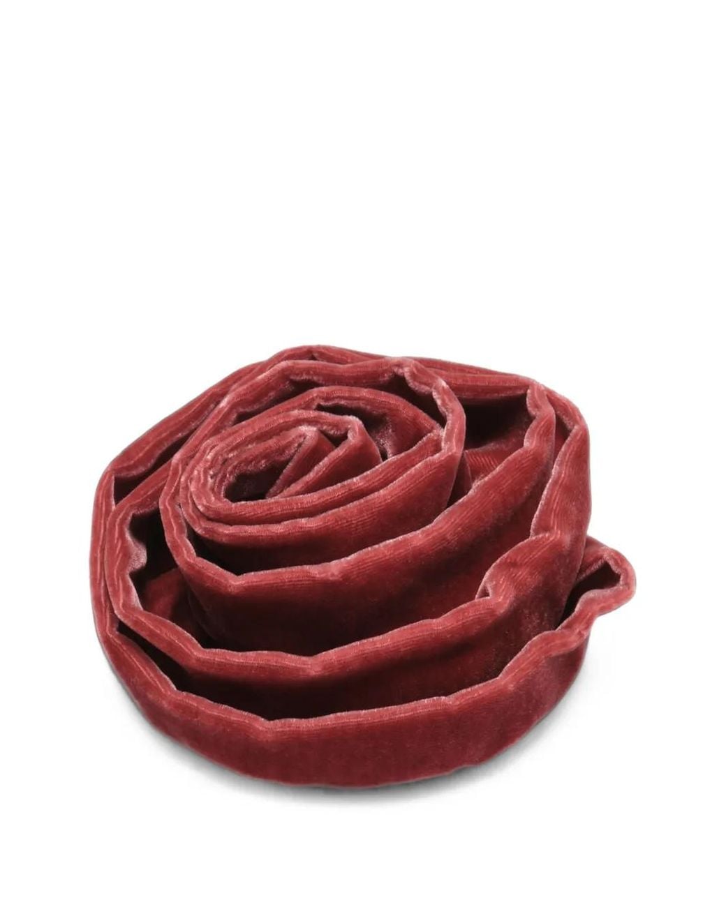 Maliparmi Red Rose-Shaped Velvet Brooch