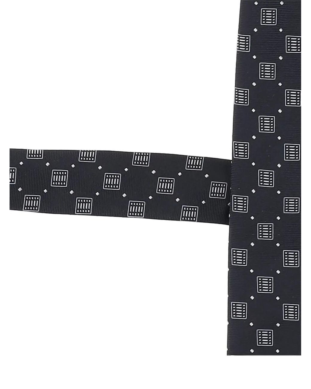 Boss Black Geometric-Pattern Tie for men
