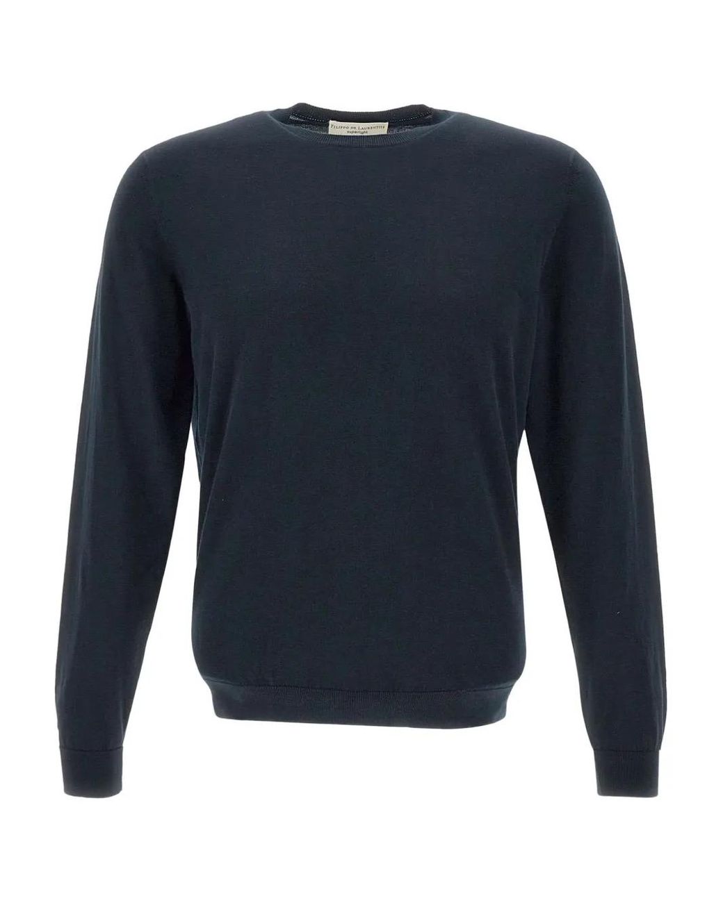 FILIPPO DE LAURENTIIS Blue Cotton Sweater for men
