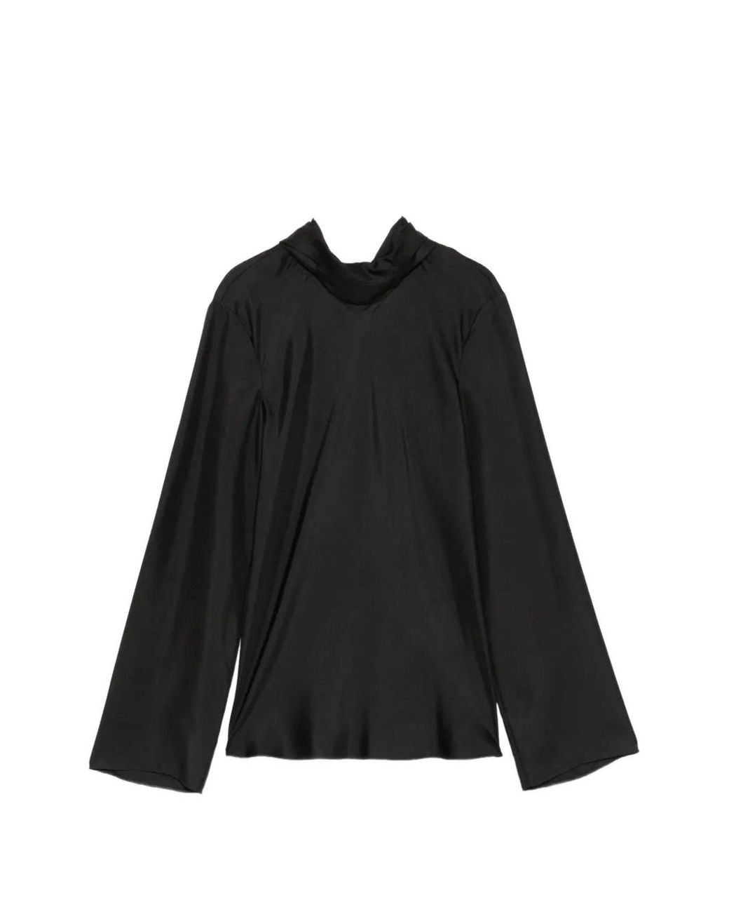 Rohe Black Foulard-Detail Long-Sleeve Blouse