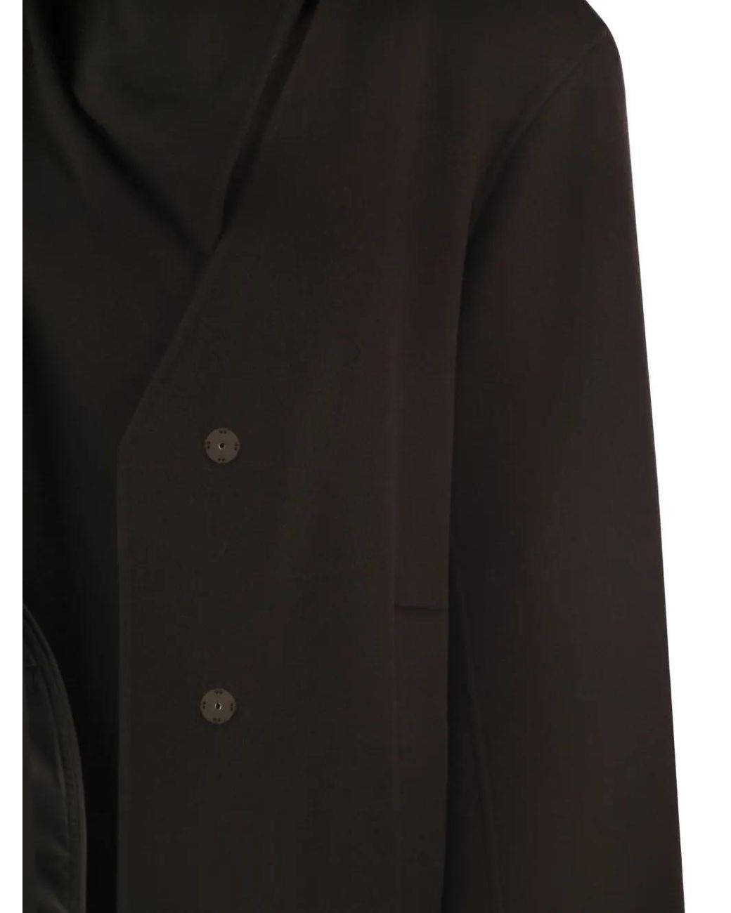 Sportmax Black High-Neck Double-Breasted Coat