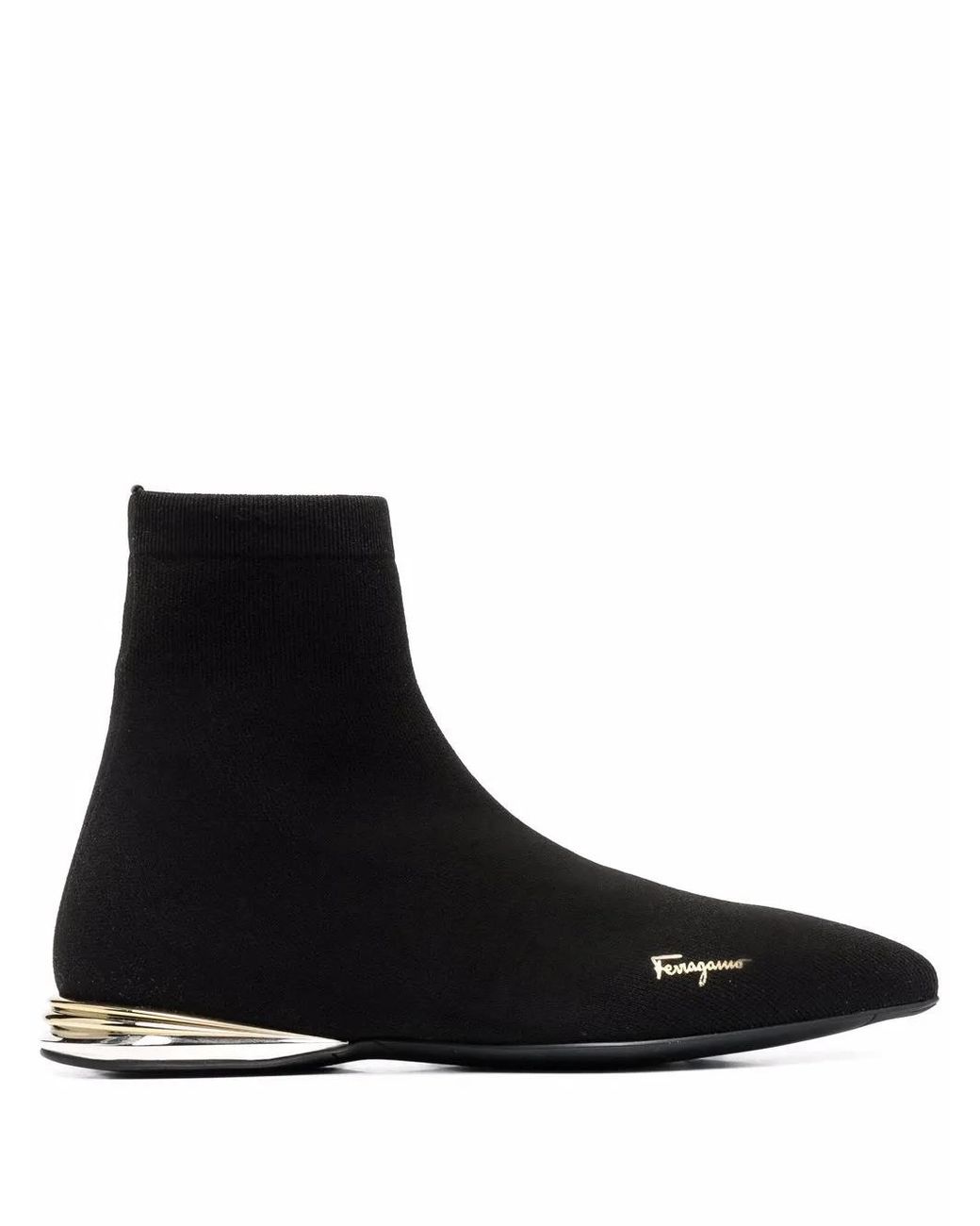Ferragamo Black Missy Logo Boots