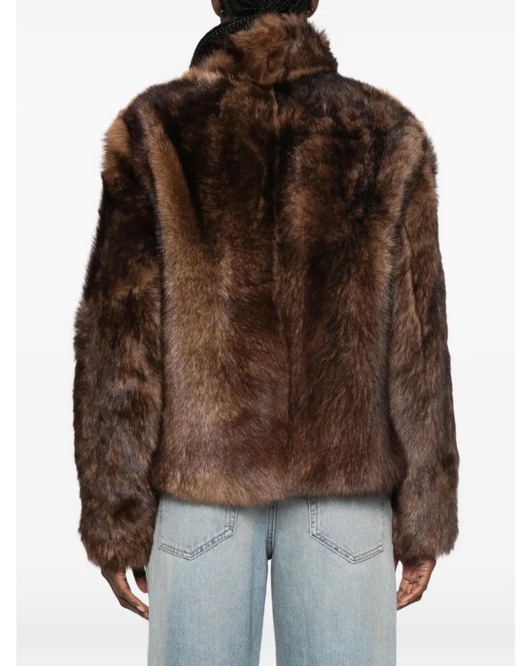 Yves Salomon Brown Shearling Jacket