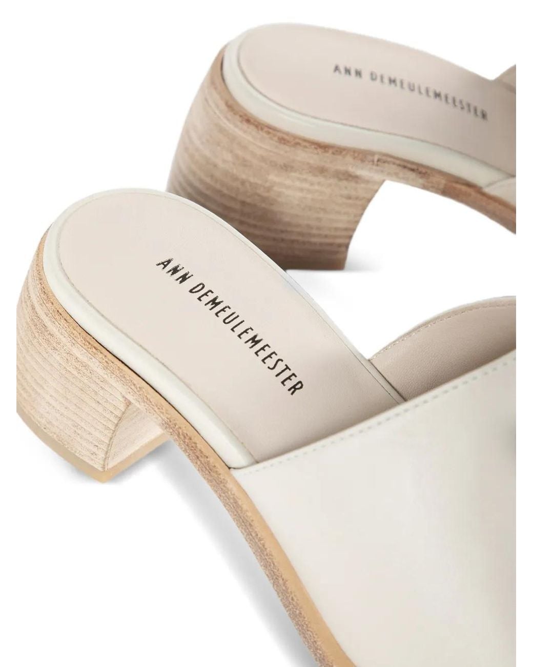 Ann Demeulemeester White Lyra Smooth Nappa Leather Sandals