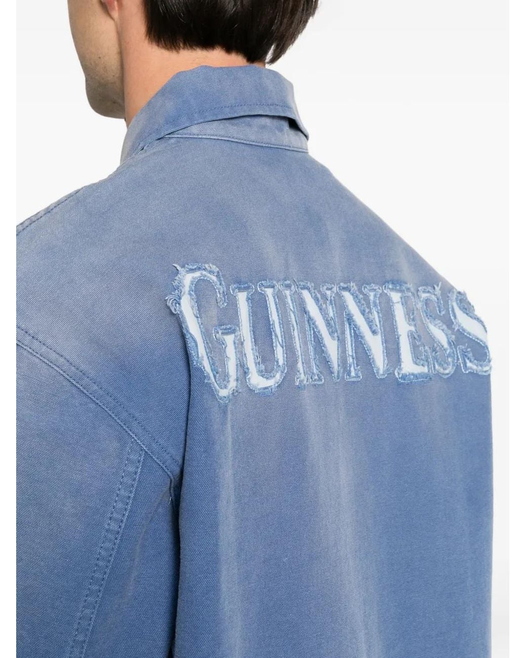 J.W. Anderson Blue Guinness Appliqué Workwear Jacket for men