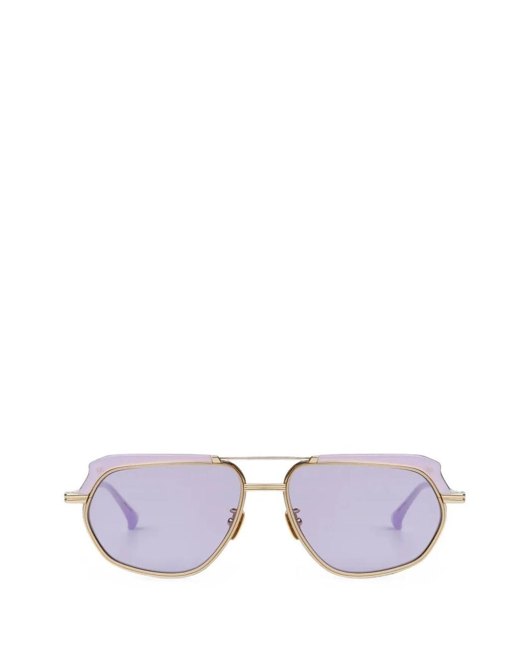 Projekt Produkt White Pilot-Frame Sunglasses