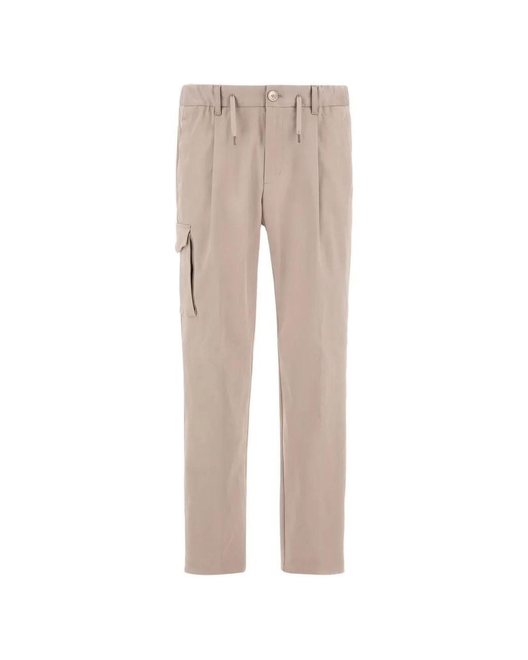 Herno Natural Drawstring-Waist Trousers for men