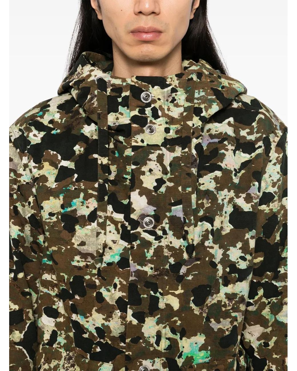 メンズ Craig Green カモフラージュ パーカーコート Green