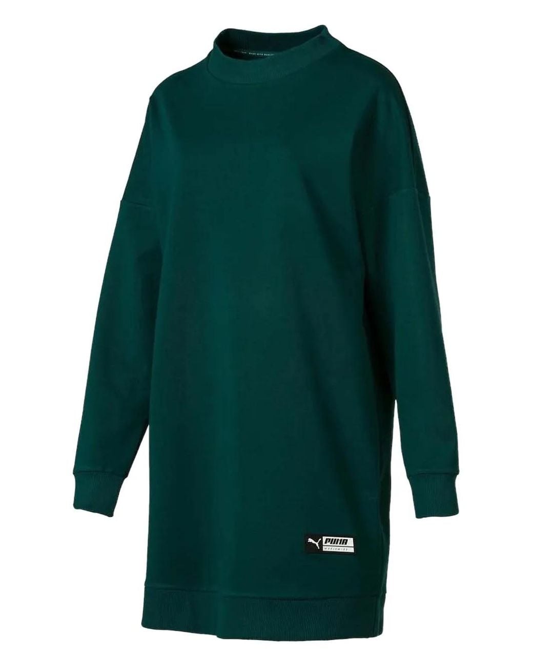 PUMA Green Trailblazer Long Crew Midi Dress