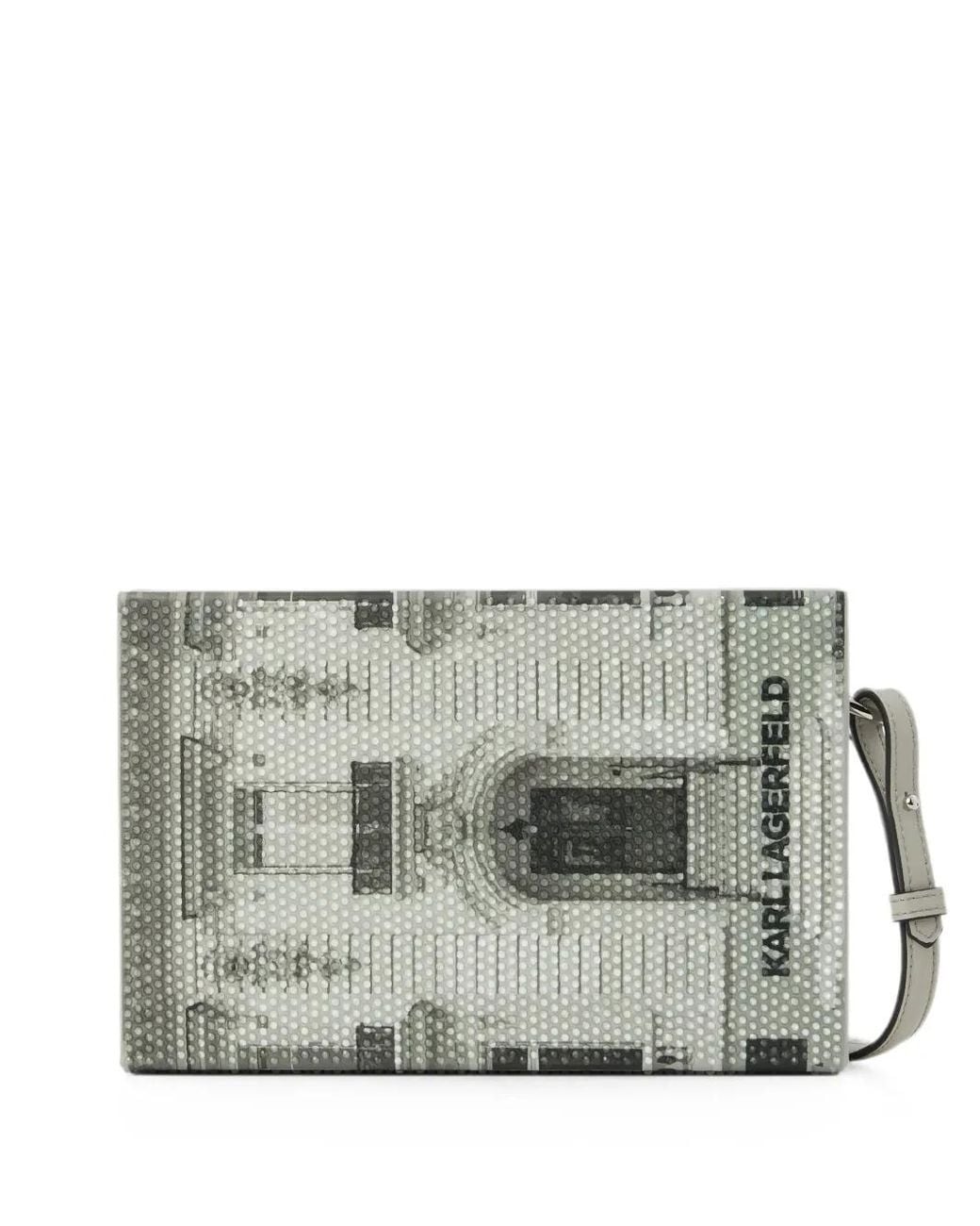 Karl Lagerfeld Gray K/Soiree Maison Minaudière Bag