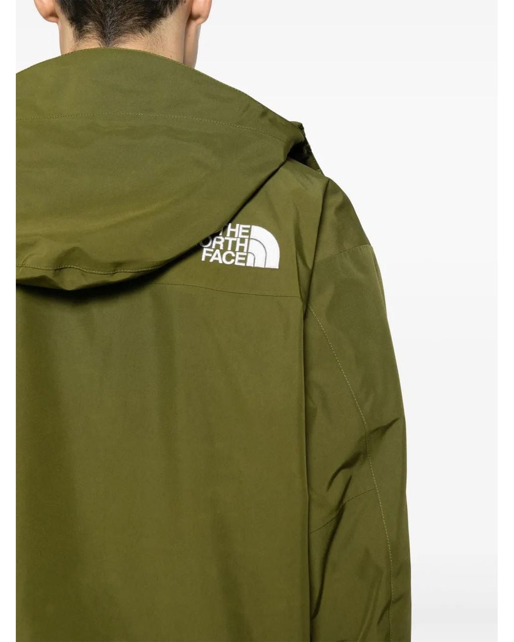 The North Face Green Logo-Embroidered Hooded Jacket for men
