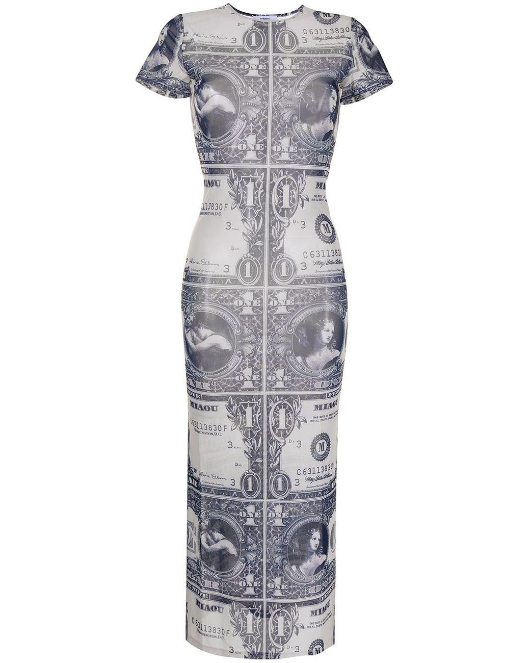 Miaou Billie Money print Dress in Blue Lyst Canada