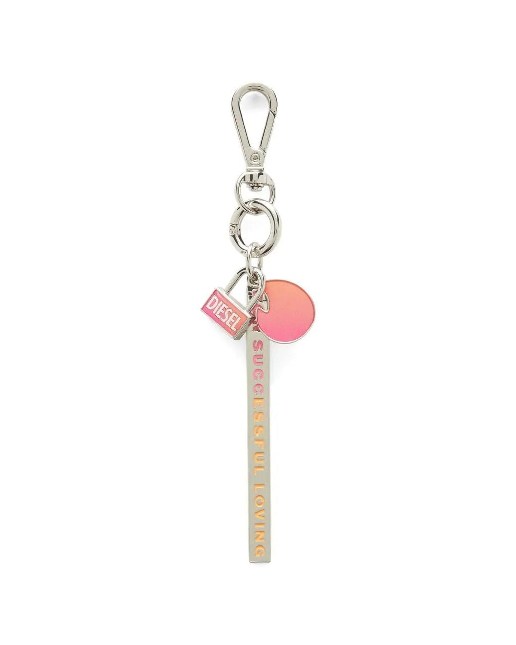 DIESEL Pink Metal Keyring