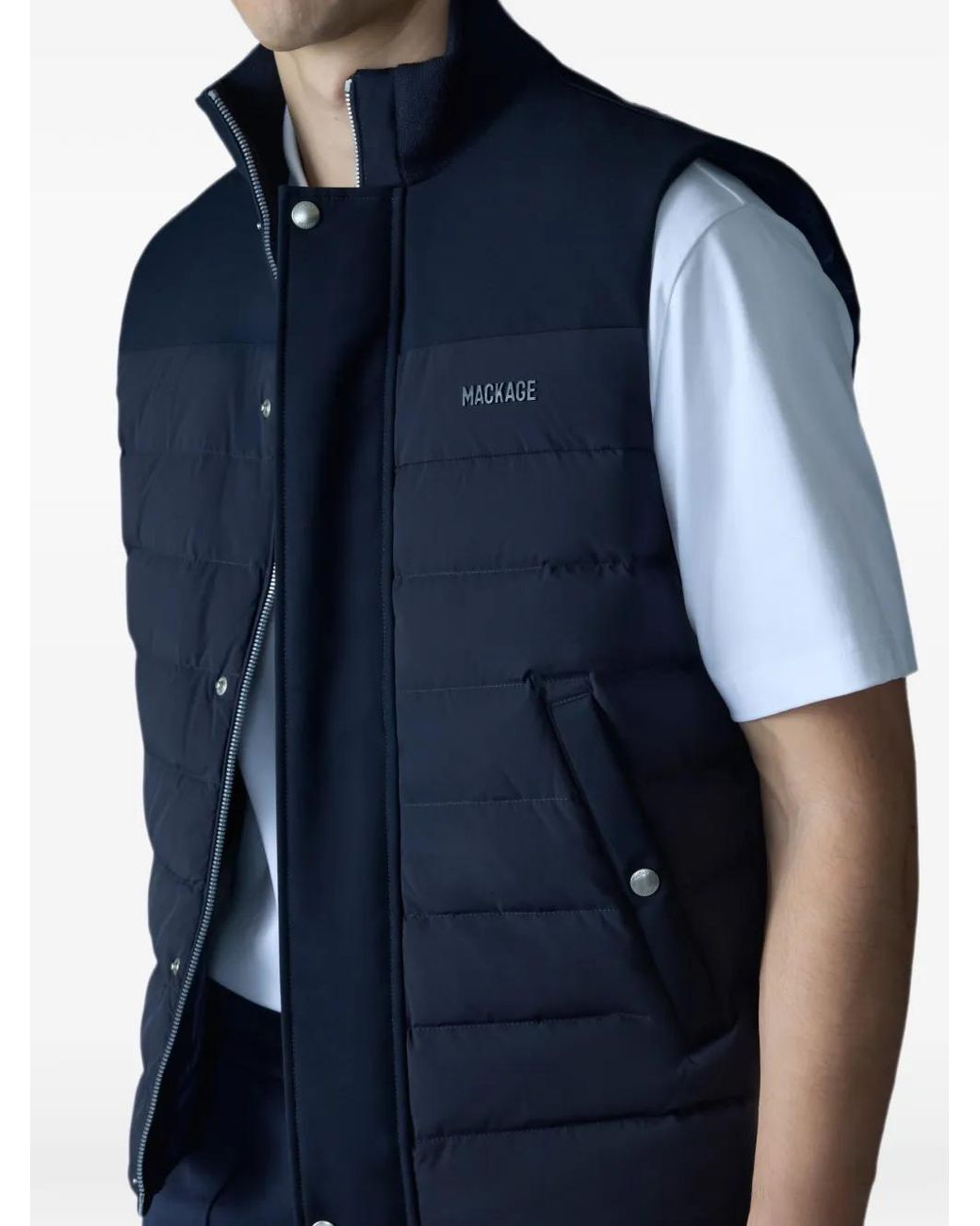 Mackage Blue Brody-Z Quilted Gilet for men