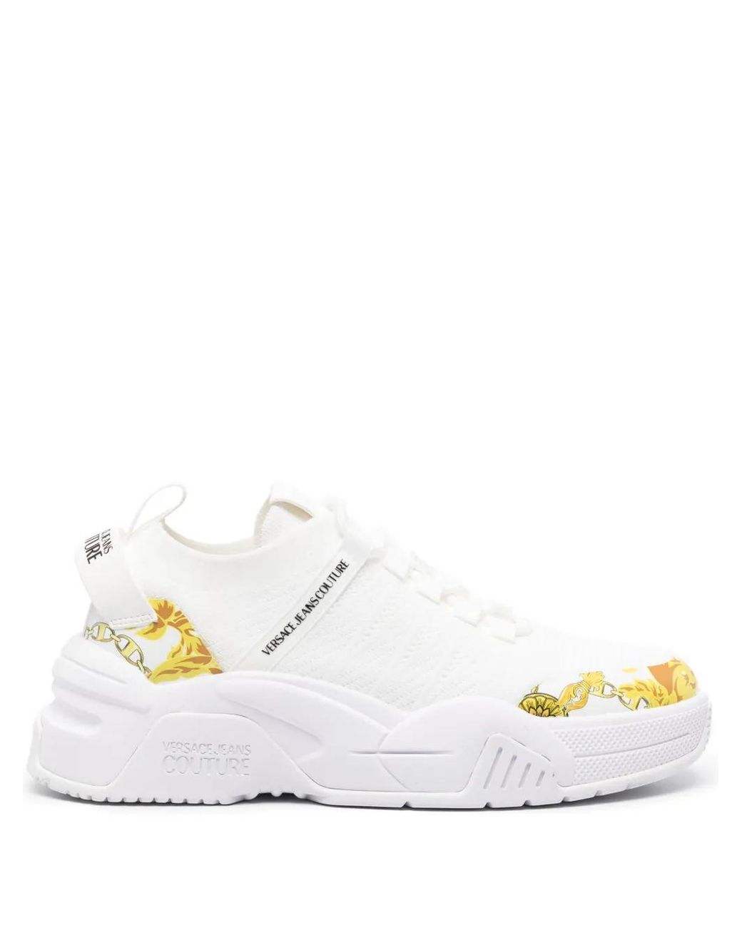 Versace Jeans Couture White Patterned Sneakers