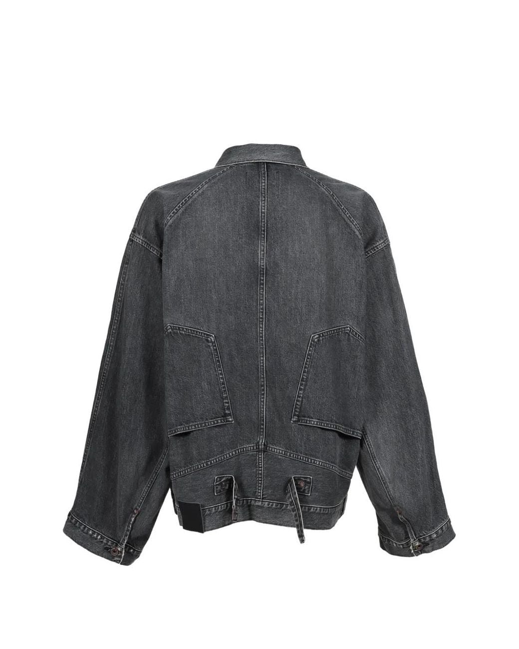 DAIRIKU Gray Inception Washed Denim Jacket for men