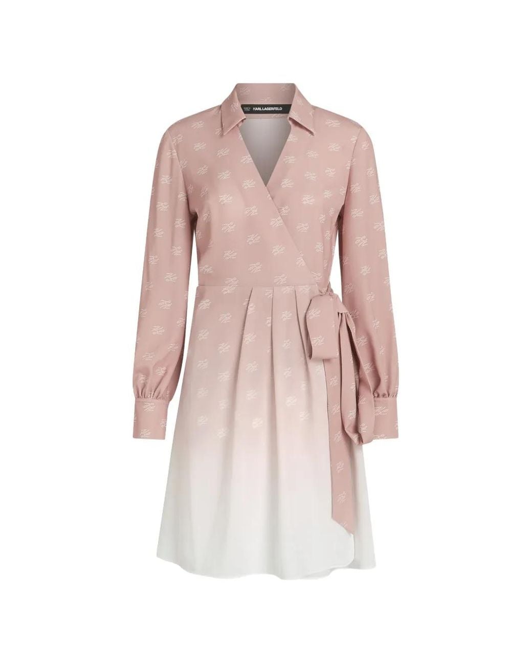 Karl Lagerfeld Pink Ombré-Effect Mini Dress