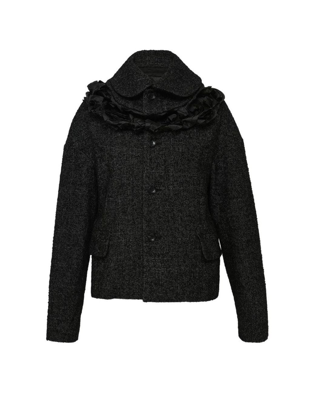 Comme des Garçons Black Ruffled Jacket