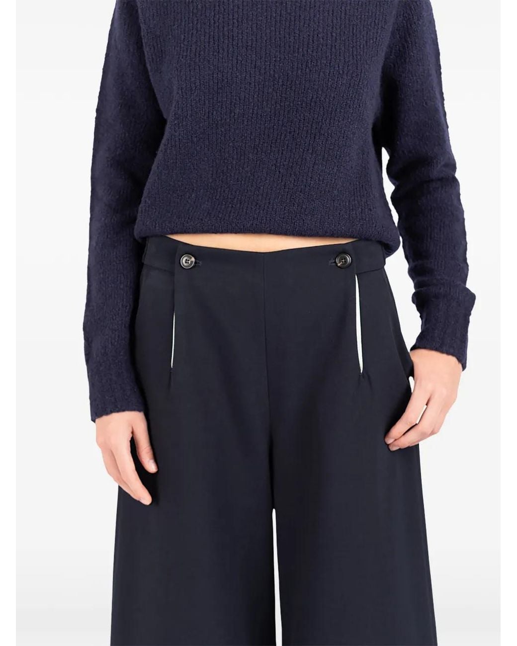 Societe Anonyme Blue Breton Cropped Trousers