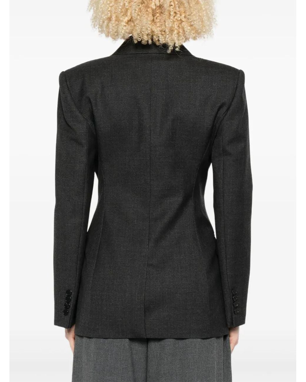 Givenchy Black Double-Breasted Button Jacket