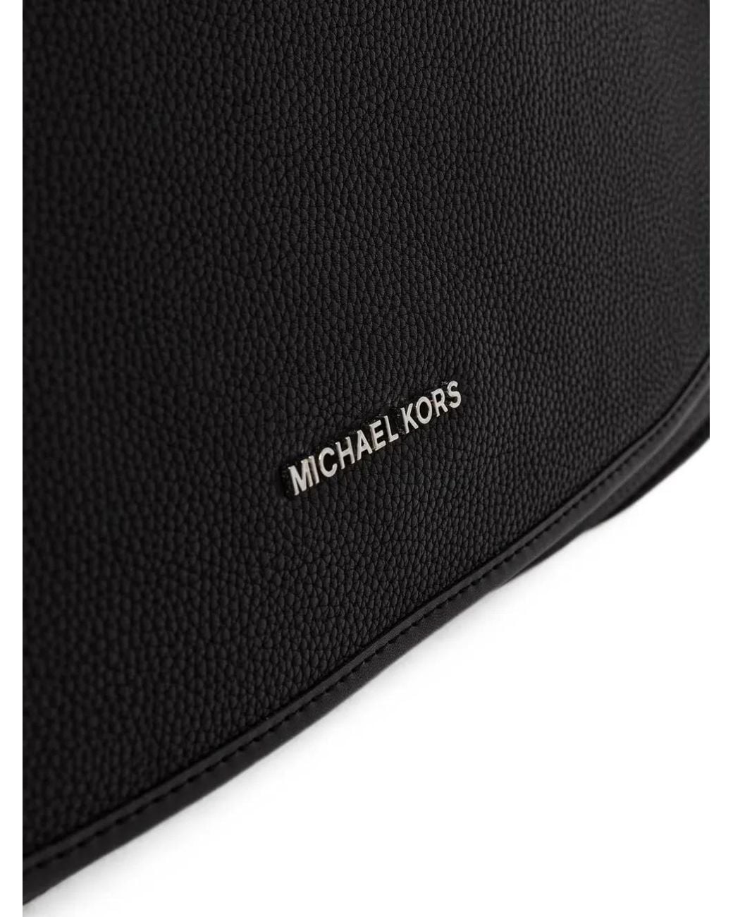 Michael Kors Black Holmes Extra-Large Pebbled Leather Convertible Messenger Bag for men