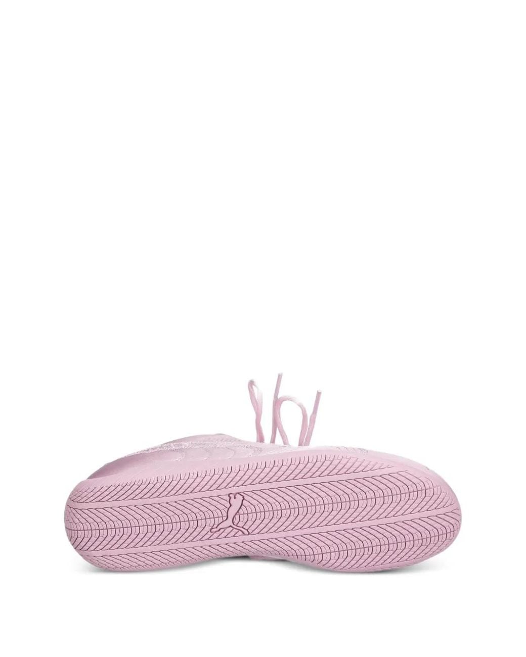 PUMA Pink Speedcat Venus Satin Logo-Embroidered Low-Top Sneakers