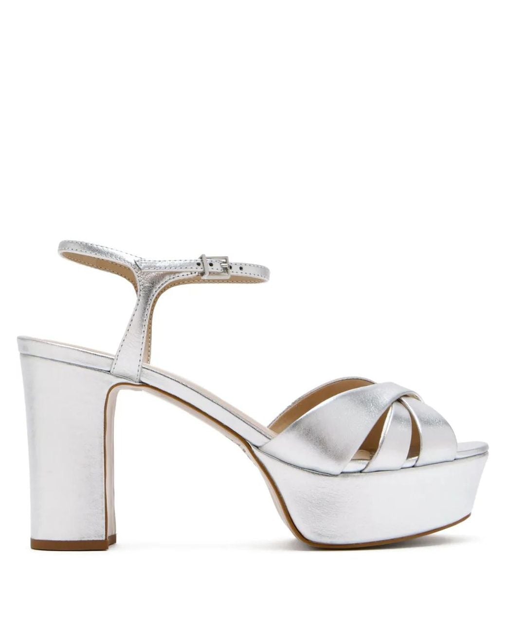 SCHUTZ SHOES White 105Mm Cross-Over Platform Sandals