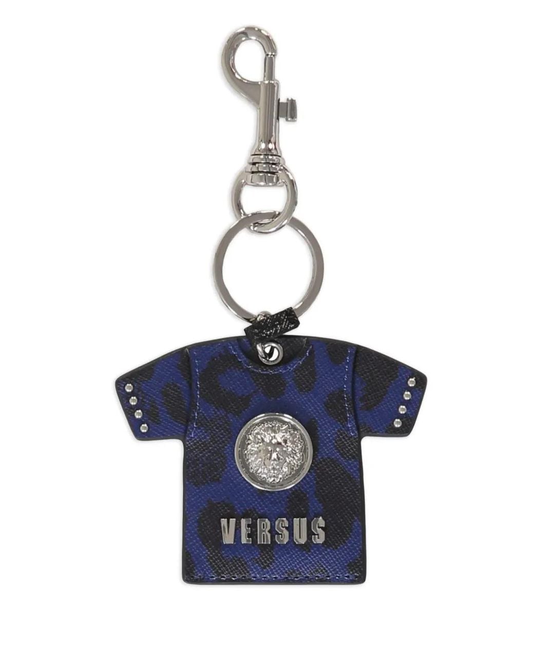 Versace Blue Medusa Head-Motif Keyring
