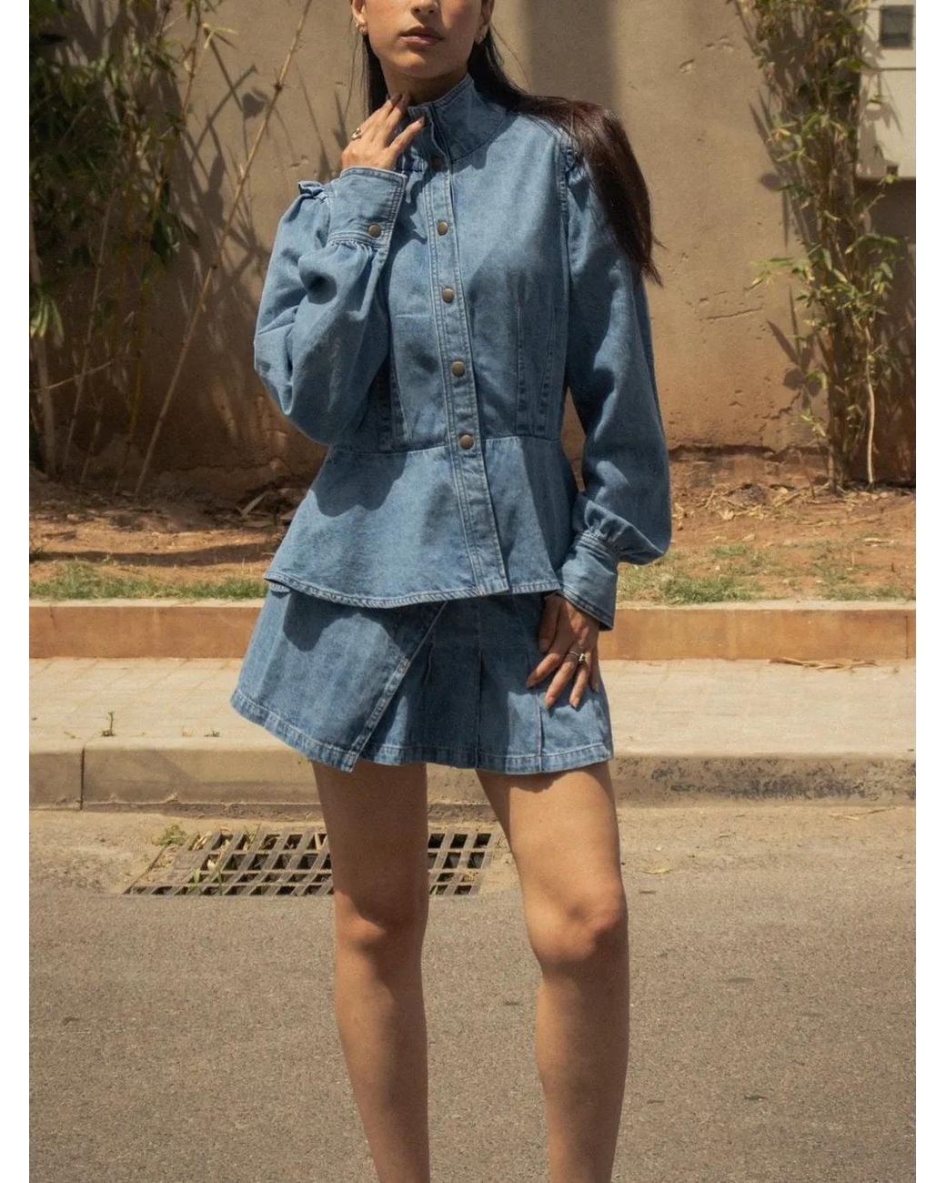 SOEUR & FRÈRES Blue The Pearl Mini Skirt