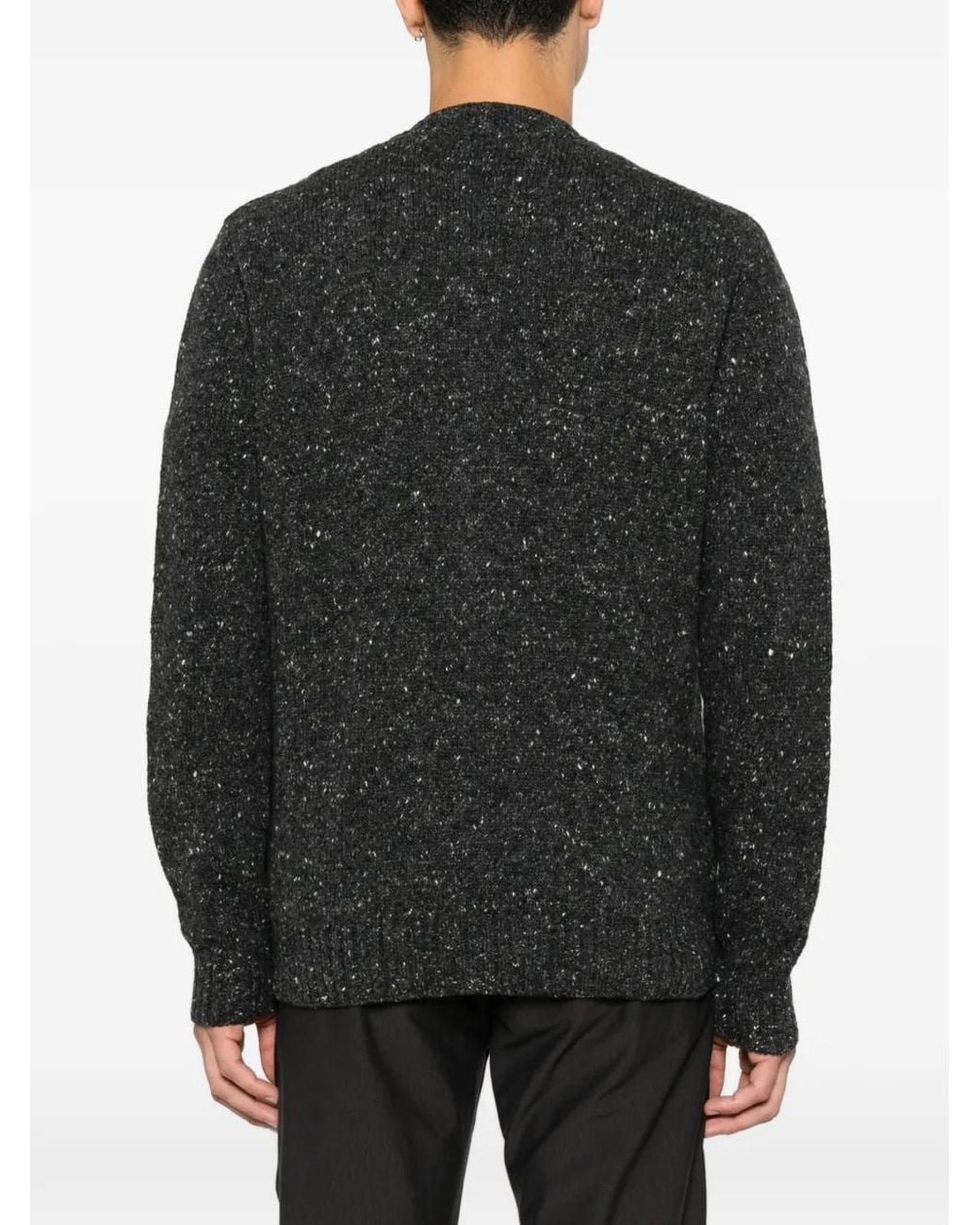 Eleventy Black Cardigan À Boutonnière for men
