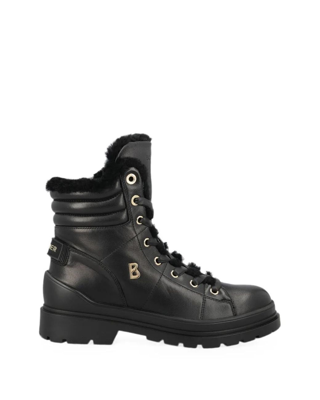 Bogner Black St.Moritz Lace-Up Combat Boots