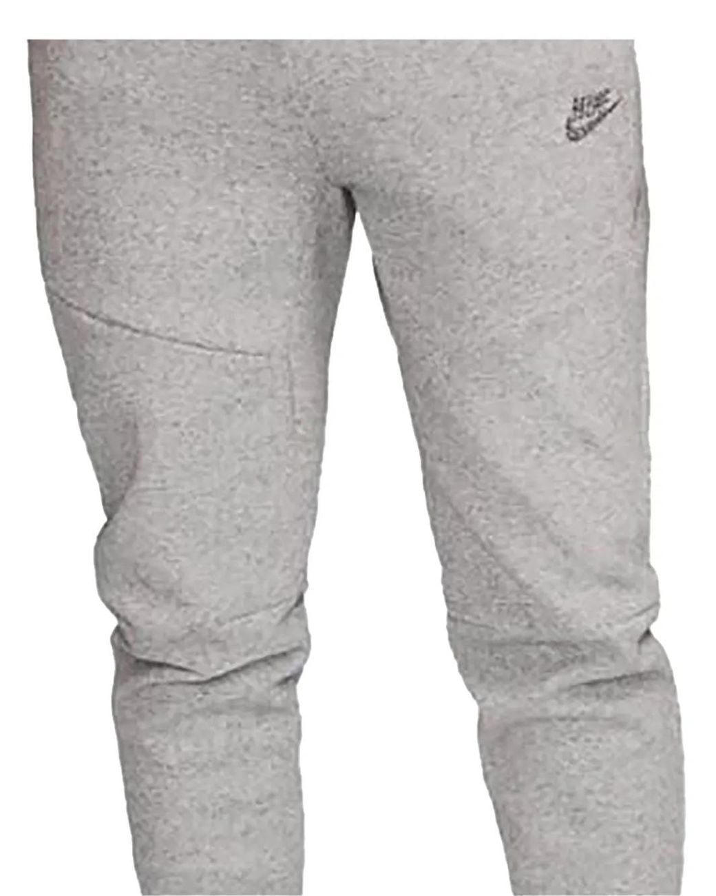 Nike Gray Tech Fleece Drawstring-Fastening Track Pants for men