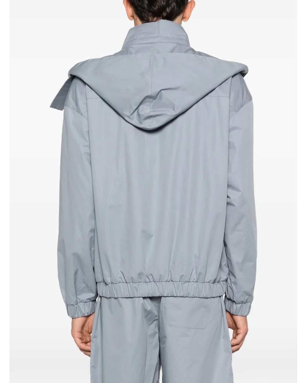 Rier Gray Windbreaker Cotton Jacket for men