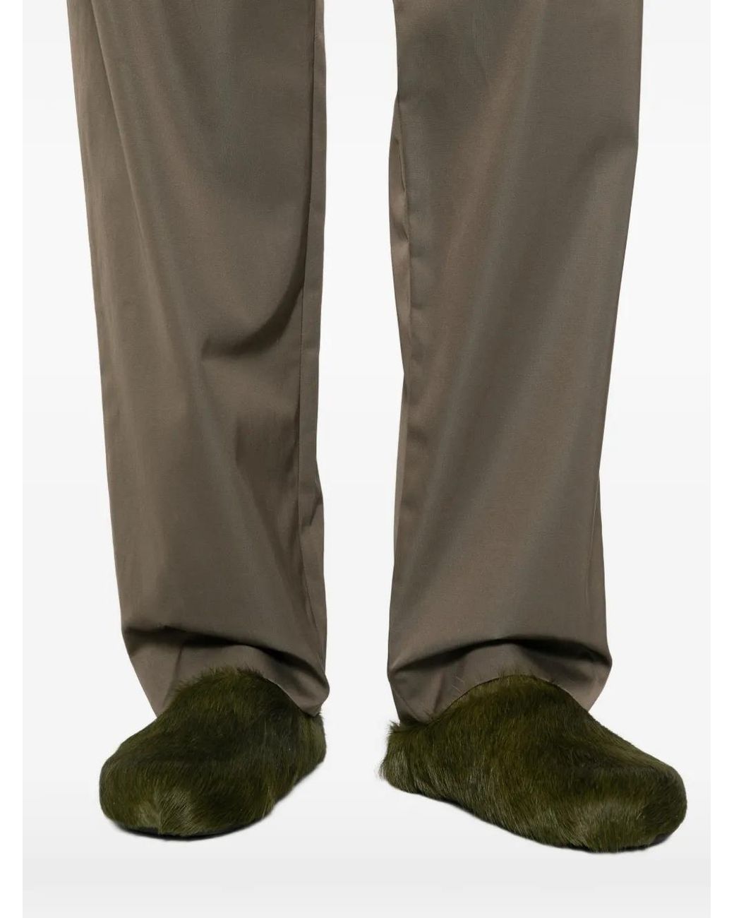 Marni Gray Elasticated-Waist Trousers for men