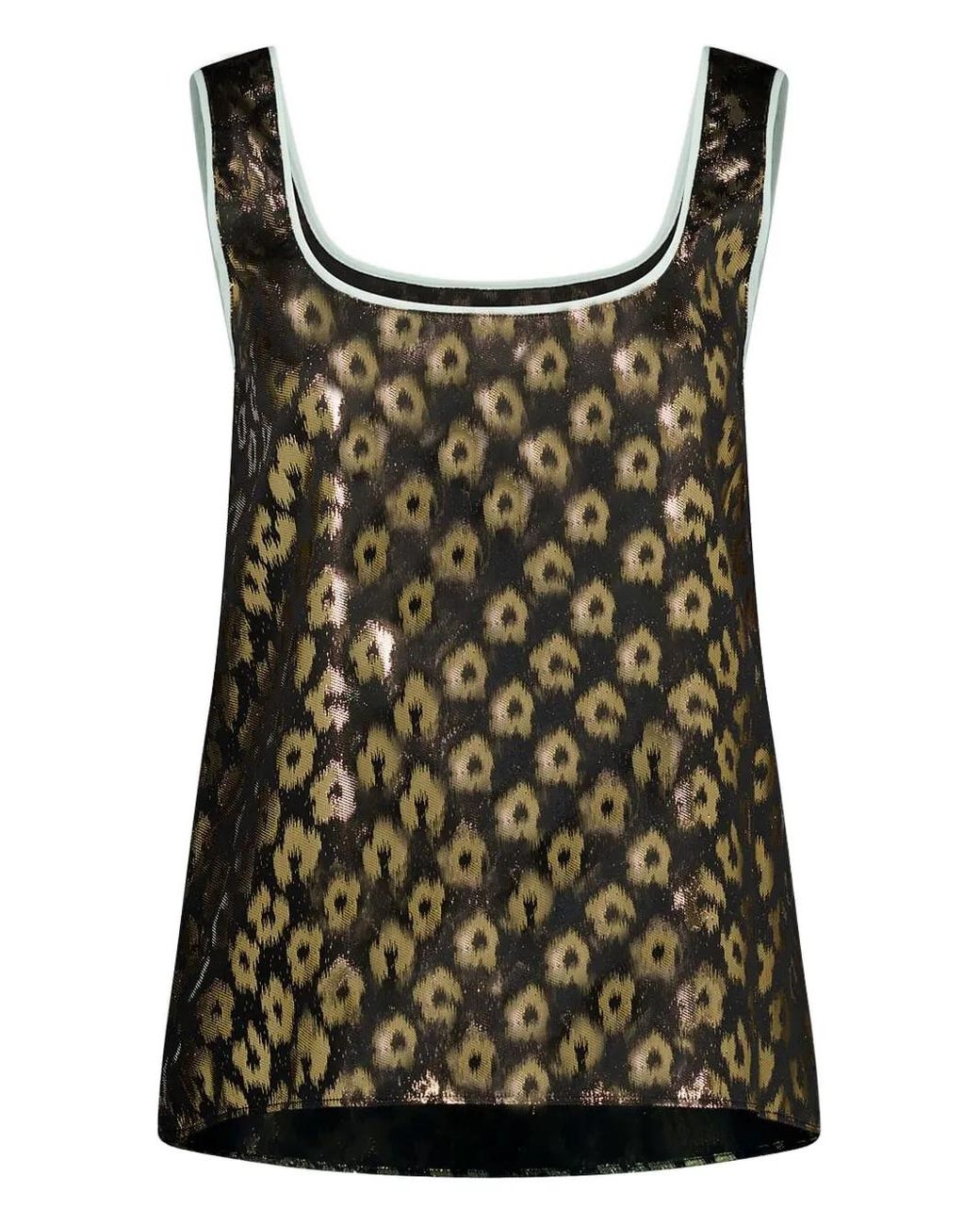 Top De Seda Estampado LaDoubleJ de color Black