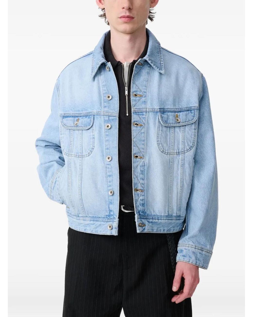 Studio Nicholson Blue Veste Derby En Jean for men