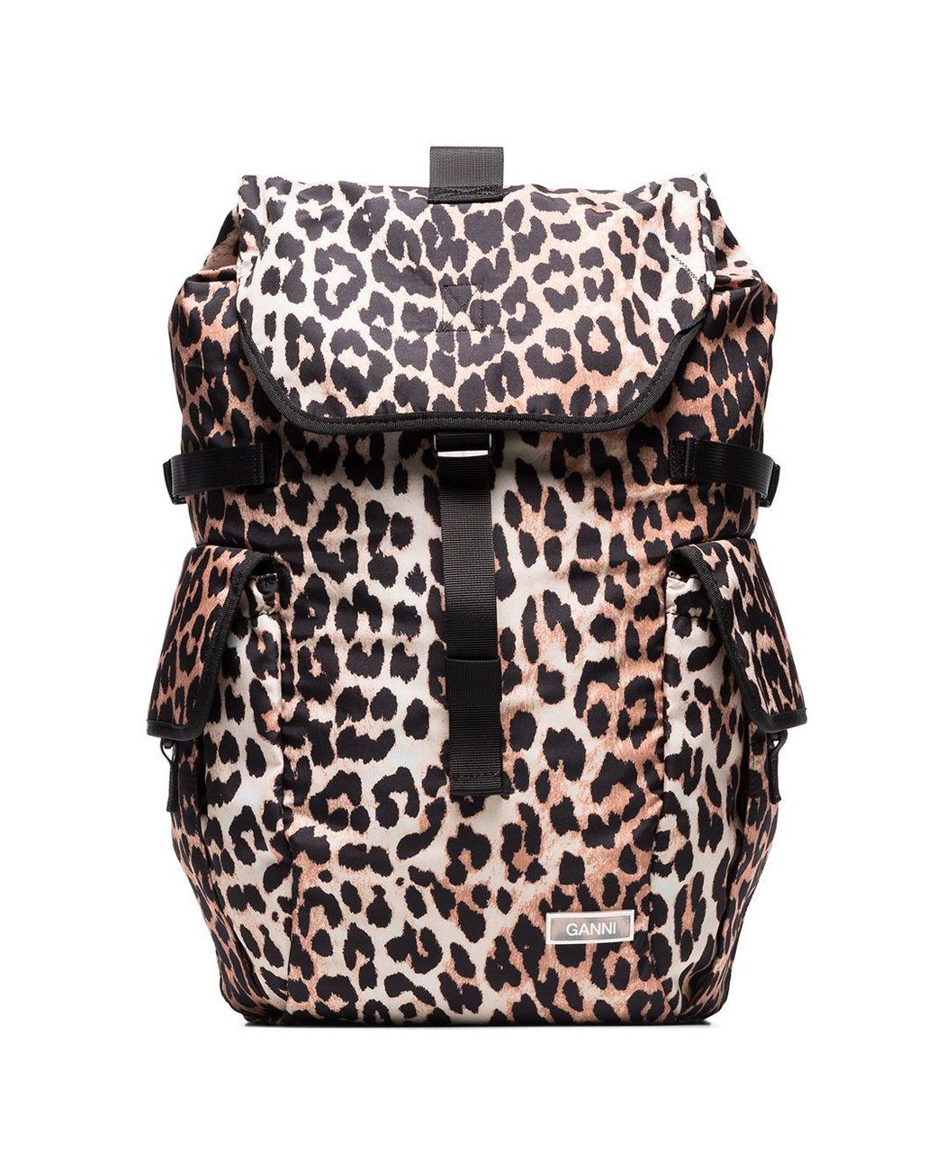 バックパック・リュック Ganni LEOPARD SMALL BUCKY NYLON BACKPACK A6617_5920_943_1.jpg?sw=2000