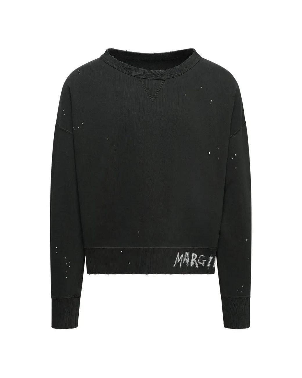Maison Margiela Gray Logo-Print Sweatshirt for men