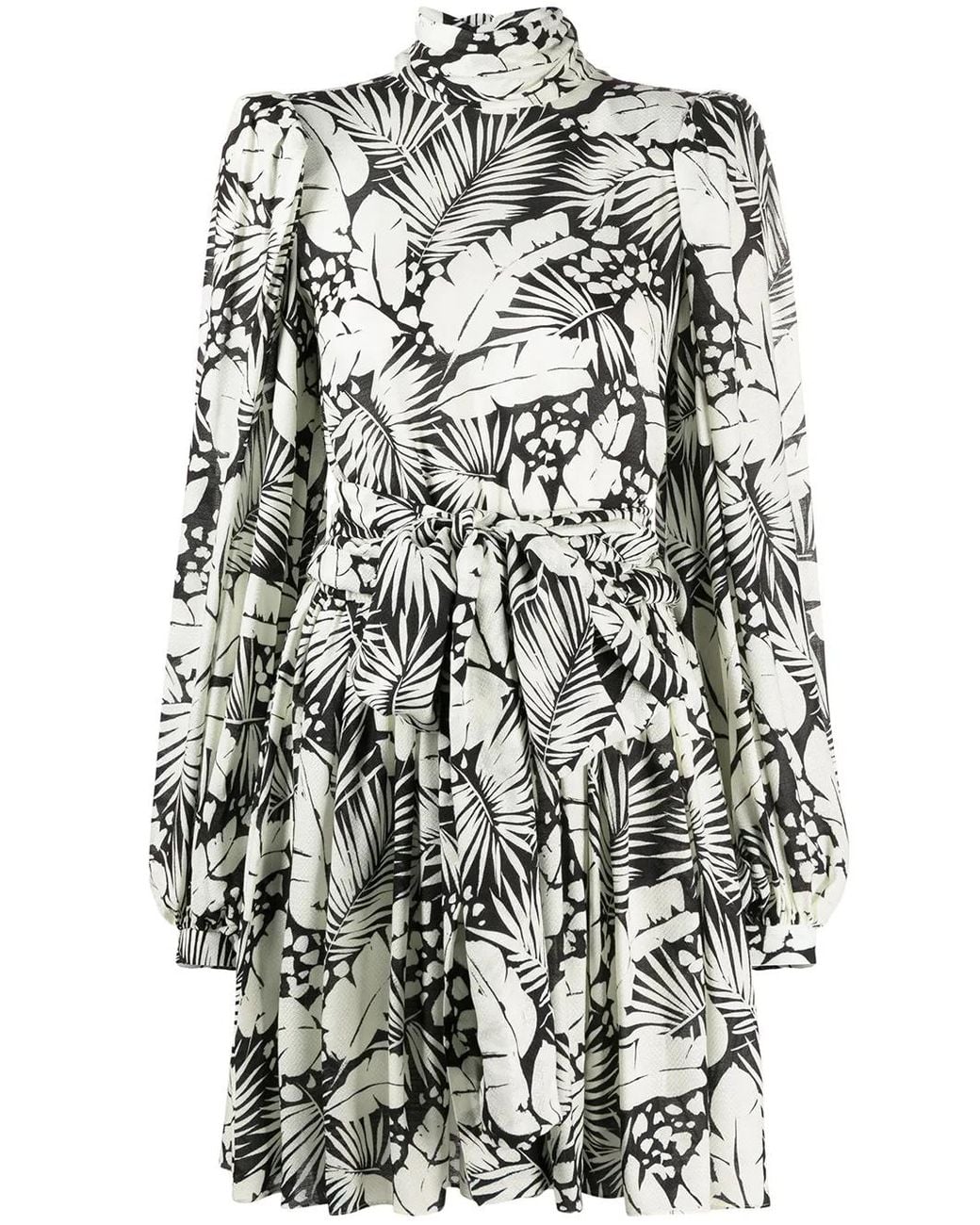 Saint Laurent White Floral-Print Minidress