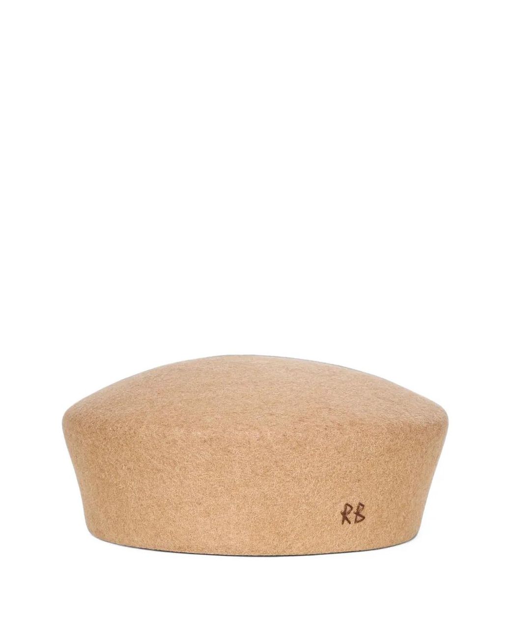Ruslan Baginskiy Natural Logo-Embroidered Felt Pillbox Beret