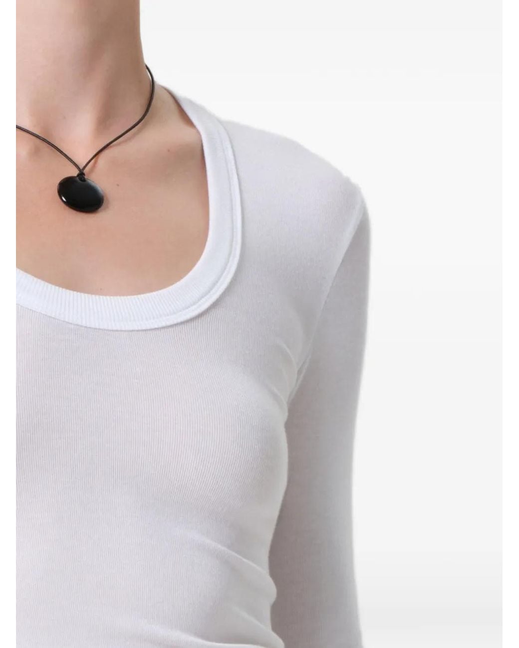 Citizens of Humanity White Mara Ribbed T-Shirt