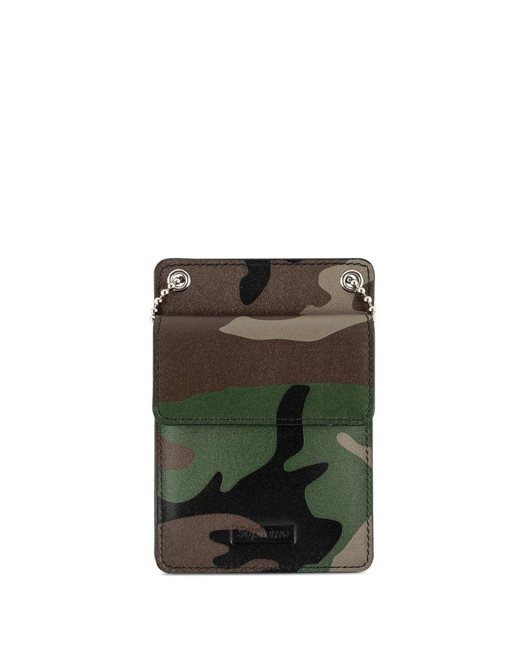 Supreme Leather Id Holder In Brown For Men Lyst