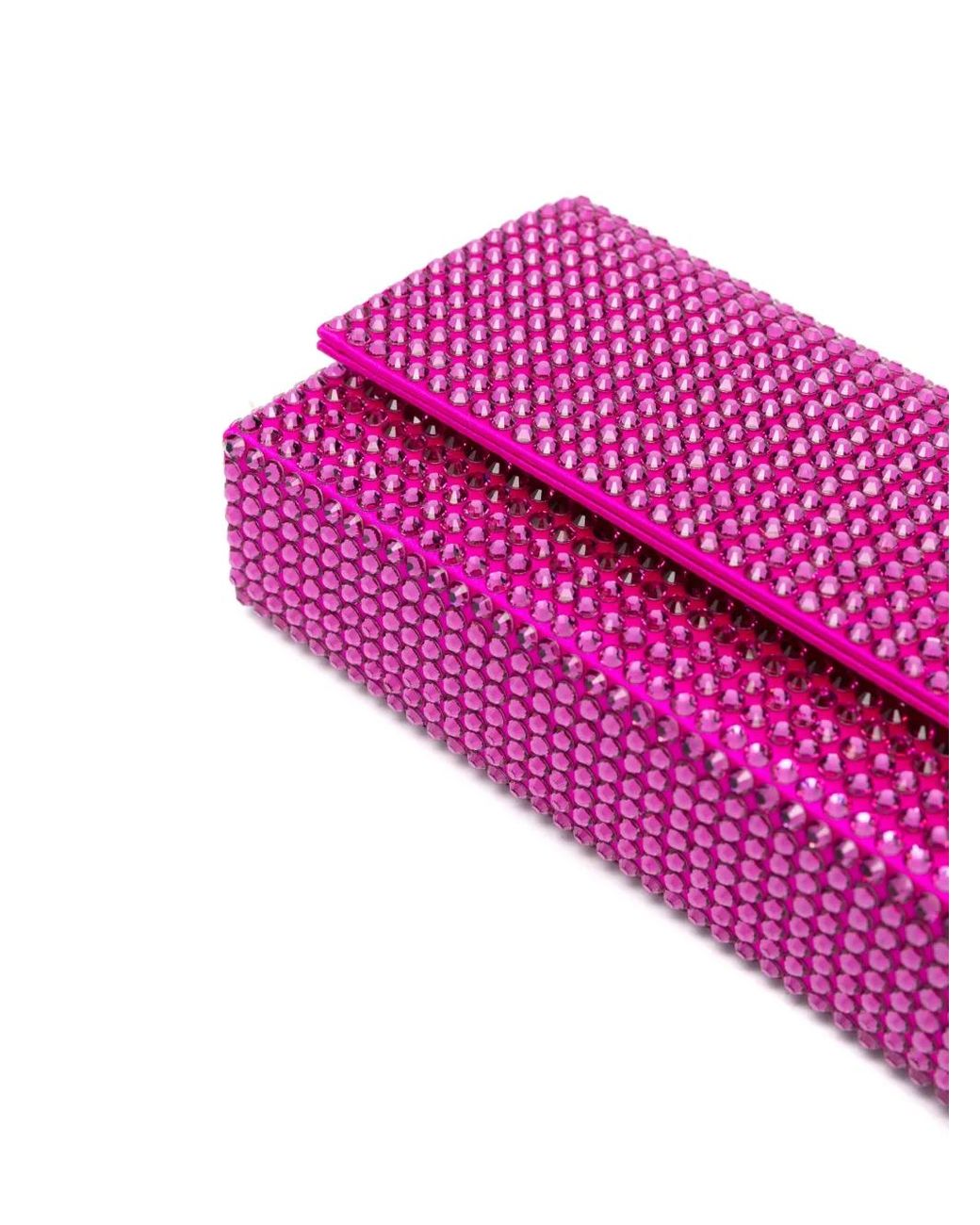 AMINA MUADDI Purple Mini Paloma Clutch Bag