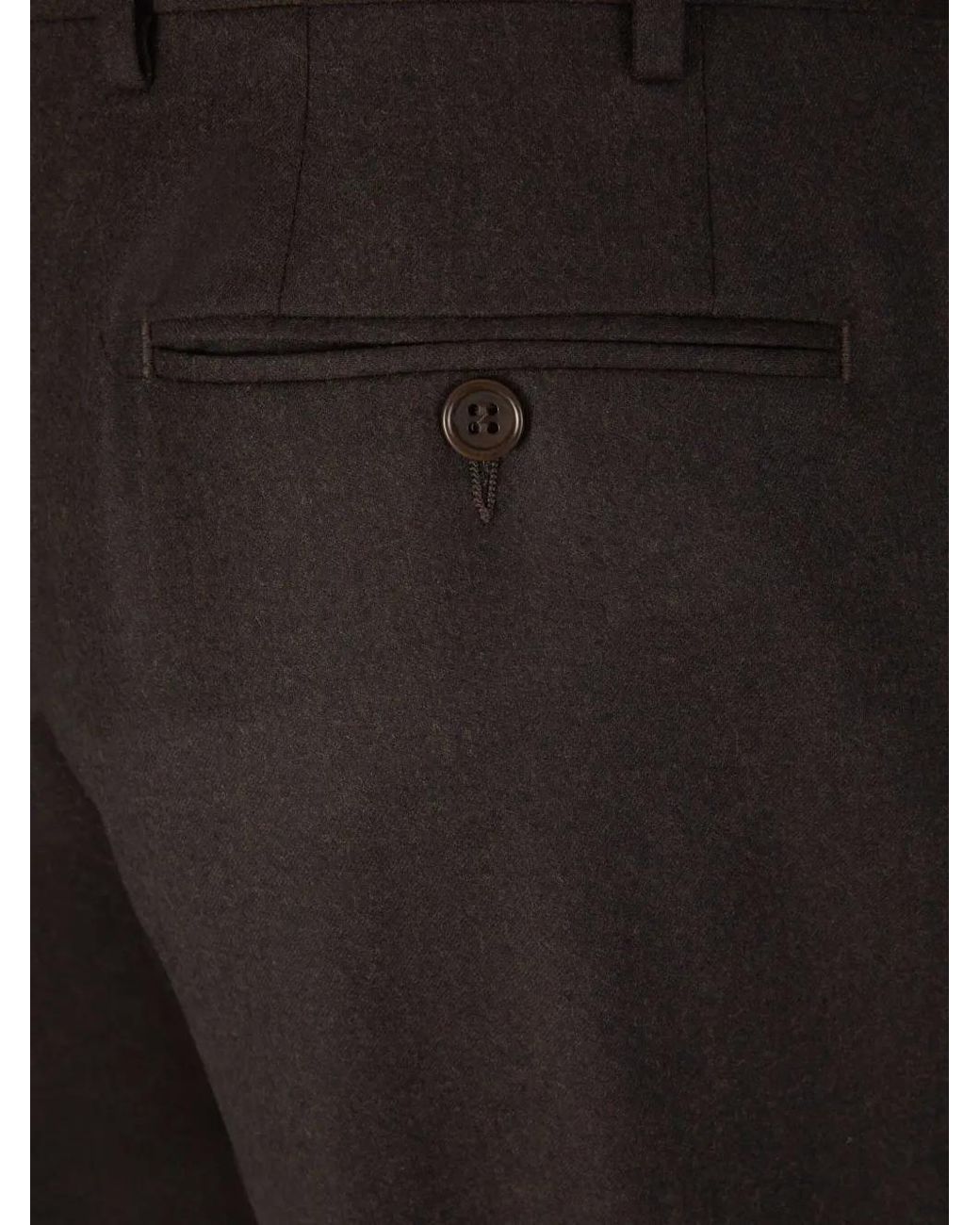 Pantalones Con Cierre De Botón Canali de hombre de color Black