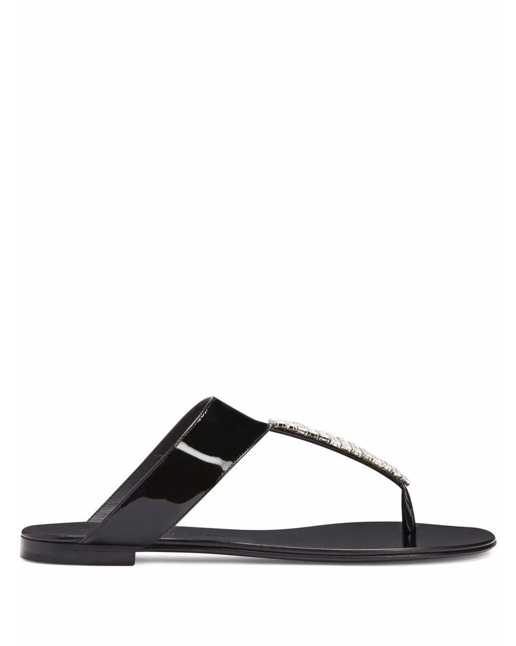 Giuseppe Zanotti Black Cleta Flat Sandals