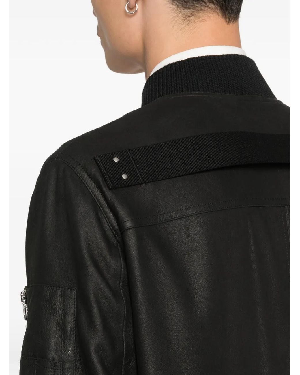 Rick Owens Black Classic Flight Jacket for men